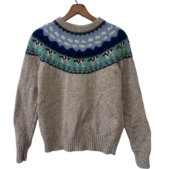 Eddie Bauer Sweaters - Vintage Eddie Bauer wool cow print sweater